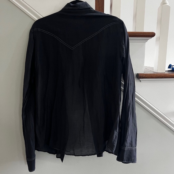 RVCA Western Looking Sheer L/S Top Size Large - Picture 2 of 12